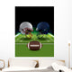 American Football Helmets Clashing on Football Field Wall Decal