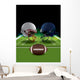 American Football Helmets Clashing on Football Field Wall Decal