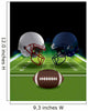American Football Helmets Clashing on Football Field Wall Decal