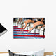 men start swimming race Wall Decal