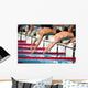 men start swimming race Wall Decal