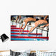 men start swimming race Wall Decal