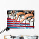 men start swimming race Wall Decal