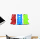 Three Color Gummy Bears Wall Decal
