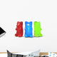 Three Color Gummy Bears Wall Decal