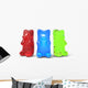 Three Color Gummy Bears Wall Decal
