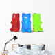Three Color Gummy Bears Wall Decal
