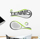 The image on the tennis theme Wall Decal