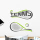 The image on the tennis theme Wall Decal