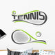 The image on the tennis theme Wall Decal