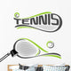 The image on the tennis theme Wall Decal
