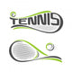 The image on the tennis theme Wall Decal