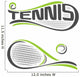 The image on the tennis theme Wall Decal