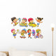 illustration of children playing different sports. Wall Decal