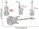 Guitar, violin and saxophone with notes or tag clouds Wall Decal