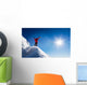 Mountaineer celebrates the conquest of the summit. Wall Decal