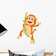 Happy Monkey Swinging Wall Decal