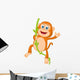 Happy Monkey Swinging Wall Decal