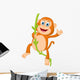 Happy Monkey Swinging Wall Decal