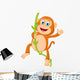Happy Monkey Swinging Wall Decal