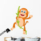 Happy Monkey Swinging Wall Decal
