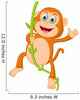 Happy Monkey Swinging Wall Decal