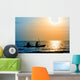 The silhouette of rowing boat Wall Decal
