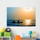 The silhouette of rowing boat Wall Decal