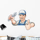 Cartoon thumbs up mechanic or plumber Wall Decal
