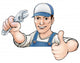 Cartoon thumbs up mechanic or plumber Wall Decal
