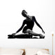 young woman ballerina ballet dancer stretching warming up  silho Wall Decal