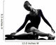 young woman ballerina ballet dancer stretching warming up  silho Wall Decal