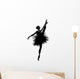 young woman ballerina ballet dancer dancing silhouette Wall Decal