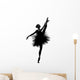young woman ballerina ballet dancer dancing silhouette Wall Decal