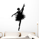 young woman ballerina ballet dancer dancing silhouette Wall Decal