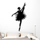 young woman ballerina ballet dancer dancing silhouette Wall Decal