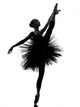 young woman ballerina ballet dancer dancing silhouette Wall Decal