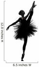 young woman ballerina ballet dancer dancing silhouette Wall Decal