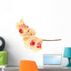 orange orchid branch Wall Decal