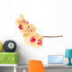 orange orchid branch Wall Decal