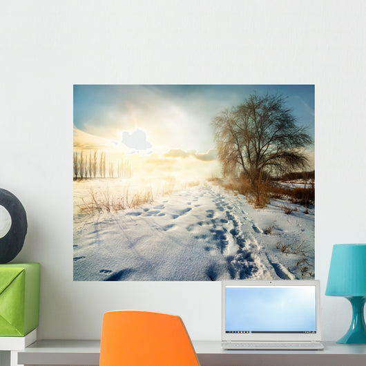 Winter in countryside Wall Decal