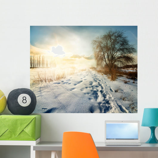 Winter in countryside Wall Decal