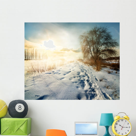 Winter in countryside Wall Decal