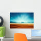 Dreamy fantasy alien mars desert like fantasy landscape Wall Decal