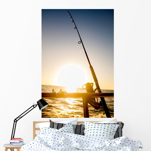 Sunrise Fishing Wall Decal