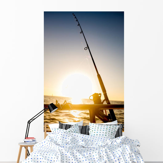 Sunrise Fishing Wall Decal