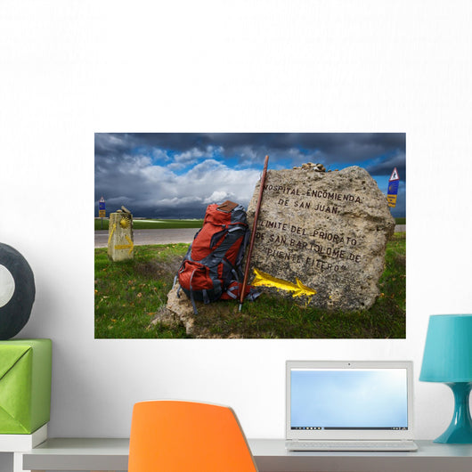 Rucksack Jakobsweg, Camino de Santiago Wall Decal
