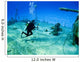 Underwater Photographer shooting a sunken Shipwreck Wall Decal