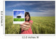 young woman smiling holding single polaroid film strip Wall Decal