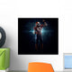 American football player in spotlight Wall Decal